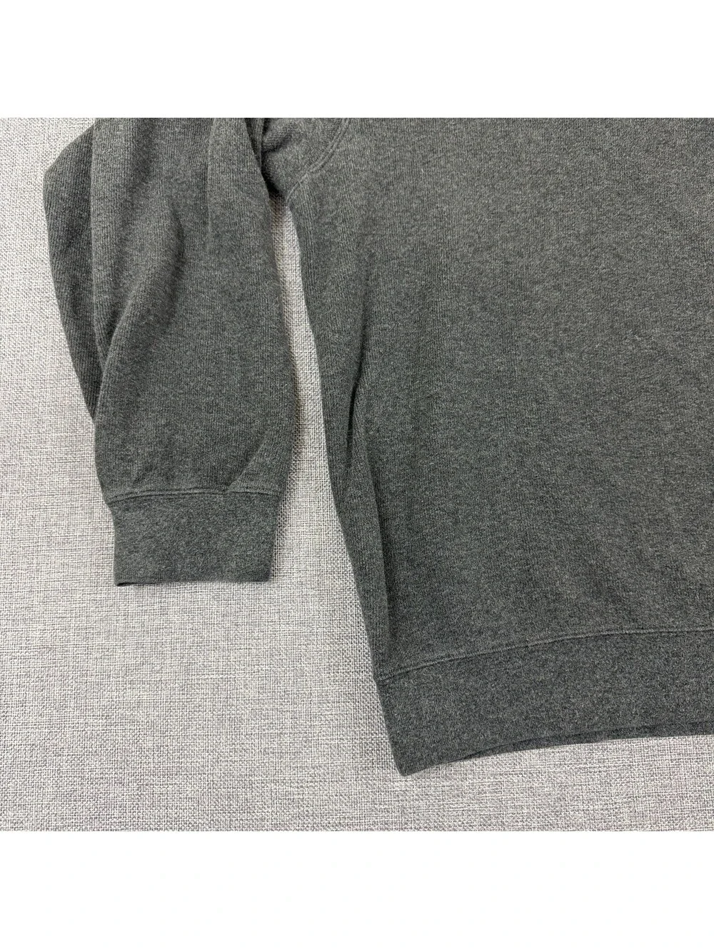 Orvis Mens XL Gray 1/4 Zip Pullover Sweatshirt Cotton Mock Neck